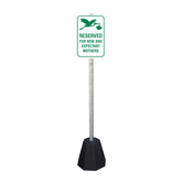 Parking Lot Sign - Concrete Base