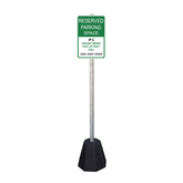 Parking Lot Sign - Concrete Base
